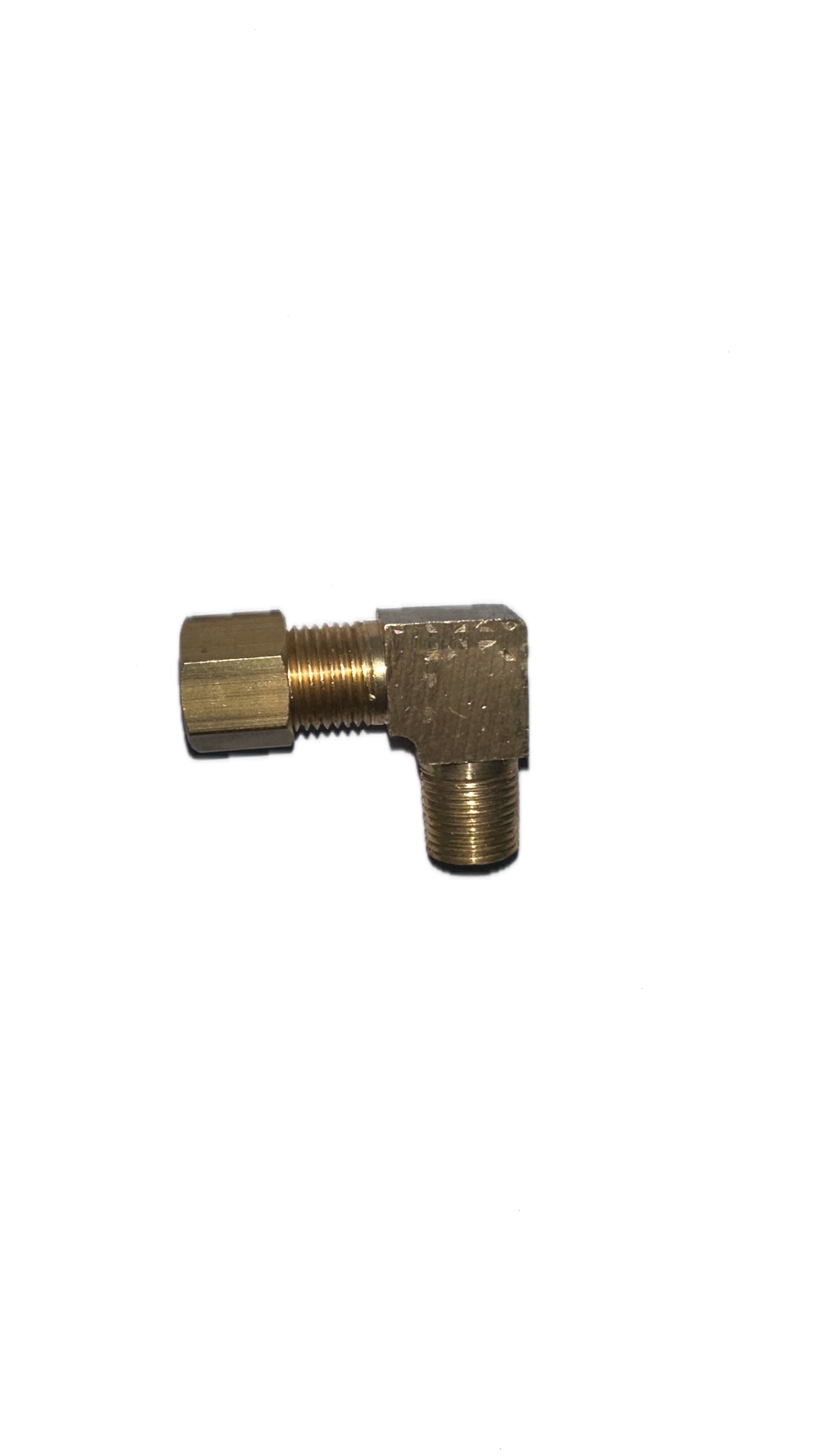 Conector Codo 90º a Virola de Bronce x Macho gas