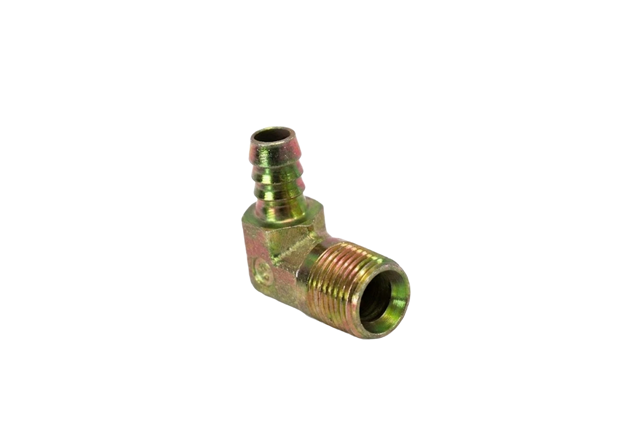 Racord codo 90° MF NPT × manguera